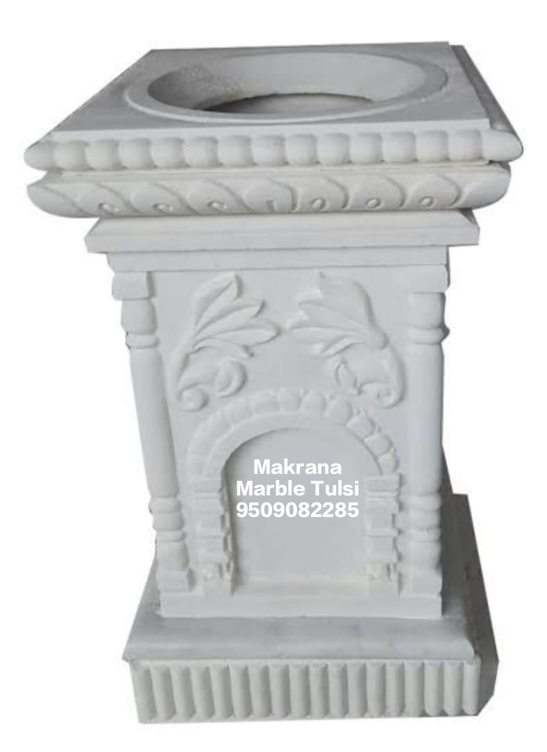 makrana marble tulsi stand designs with best new carving
