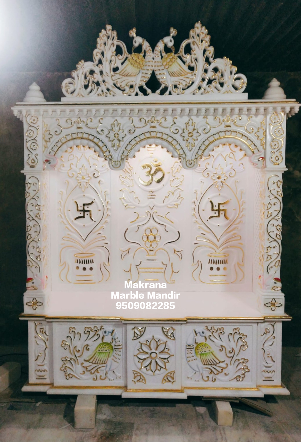 Makrana marble mandir/ temple designs with best carving and inlay work