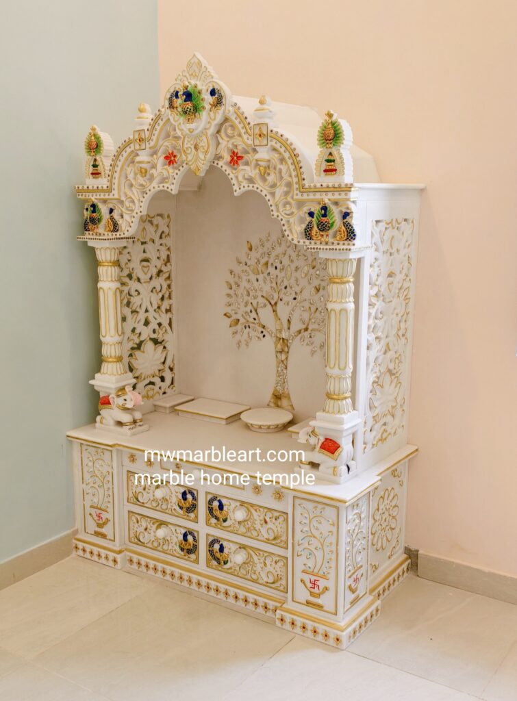 marble home temple peacock temple with painting
